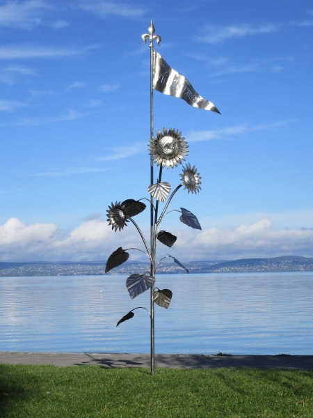 Sonnenblume Skulptur Edelstahl